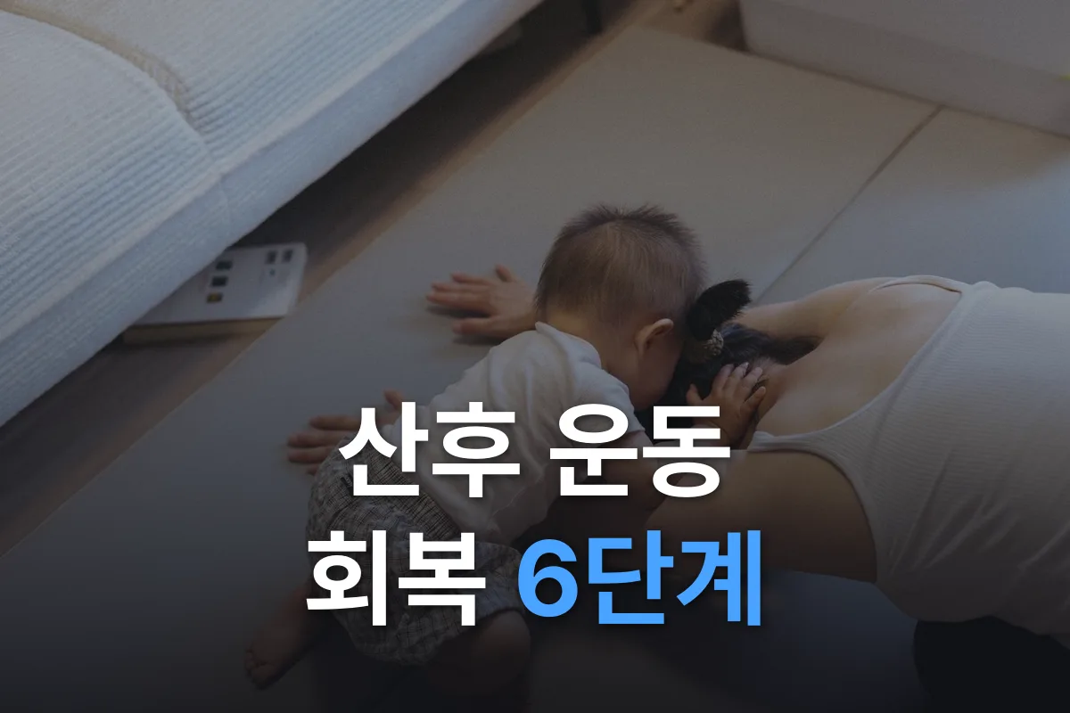 산후 운동(출산 후 운동): 언제부터, 어떤 동작부터? 골반저근·복근 회복 6단계 (사진)